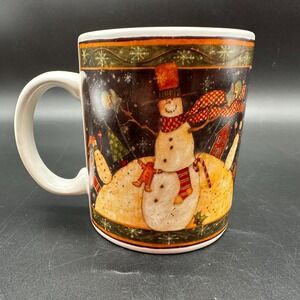 1997 SUSAN WINGET COUNTRY SNOWMEN COFFEE MUG